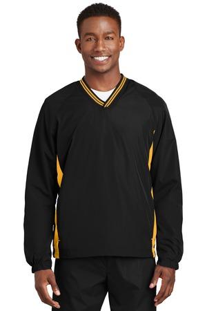 Sport-Tek Tipped V-Neck Raglan Wind Shirt