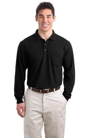 Port Authority Long Sleeve Silk Touch Polo with Pocket Port Authority Long Sleeve Silk Touch Polo with Pocket