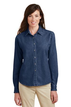 Port & Company - Ladies Long Sleeve Value Denim Shirt