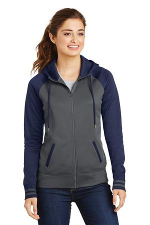 Sport-Tek Ladies Sport-Wick Varsity Fleece Full-Zip Hooded Jacket