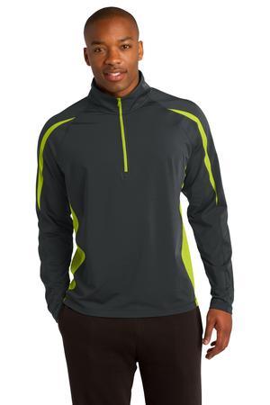 Sport-Tek Sport-Wick Stretch 1/2-Zip Colorblock Pullover Sport-Tek Sport-Wick Stretch 1/2-Zip Colorblock Pullover