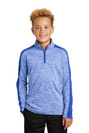 Sport-Tek Youth PosiCharge Electric Heather Colorblock 1/4-Zip Pullover