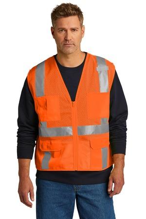 ANSI 107 Class 2 Mesh Six-Pocket Zippered Vest.
