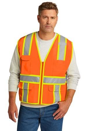 ANSI 107 Class 2 Surveyor Zippered Two-Tone Vest.