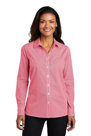 Ladies Broadcloth Gingham Easy Care Shirt Ladies Broadcloth Gingham Easy Care Shirt
