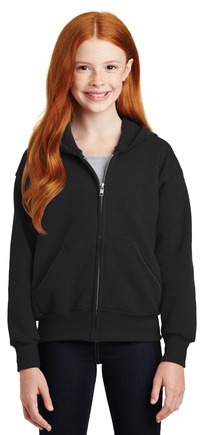 Hanes - Youth EcoSmart Full-Zip Hooded Sweatshirt.