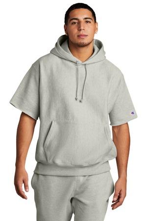 Reverse Weave Short Sleeve Hooded Sweatshirt