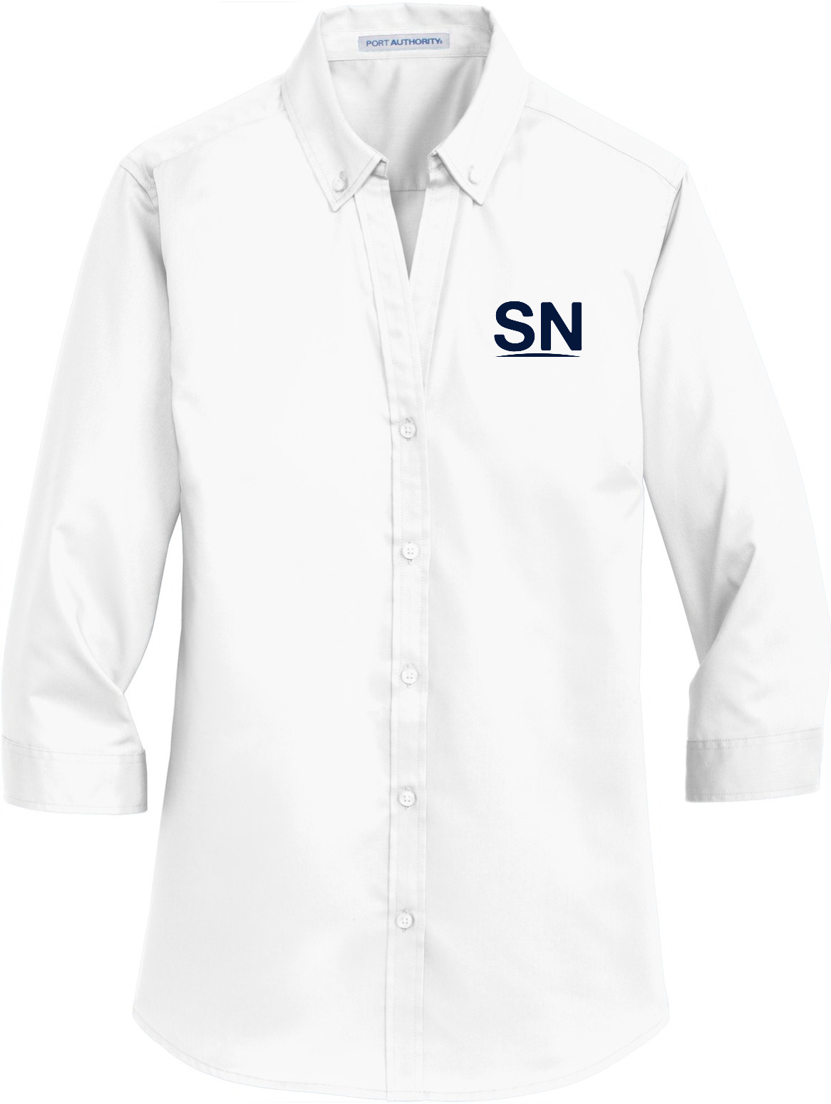Stambaugh Ness Standard Ladies 3/4-Sleeve Button Up