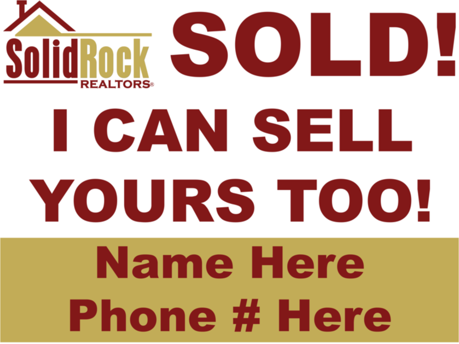 Solid Rock Sold Coroplast 