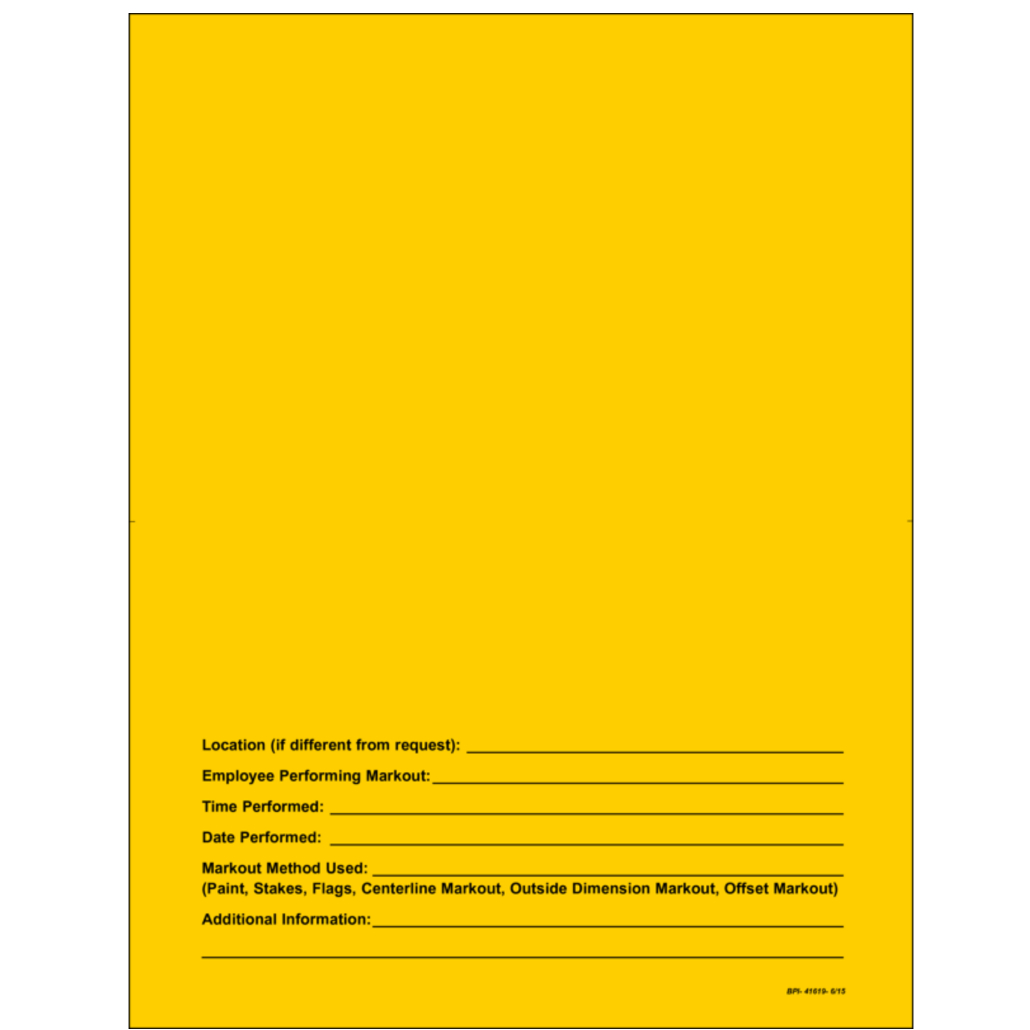 Markout Worksheet