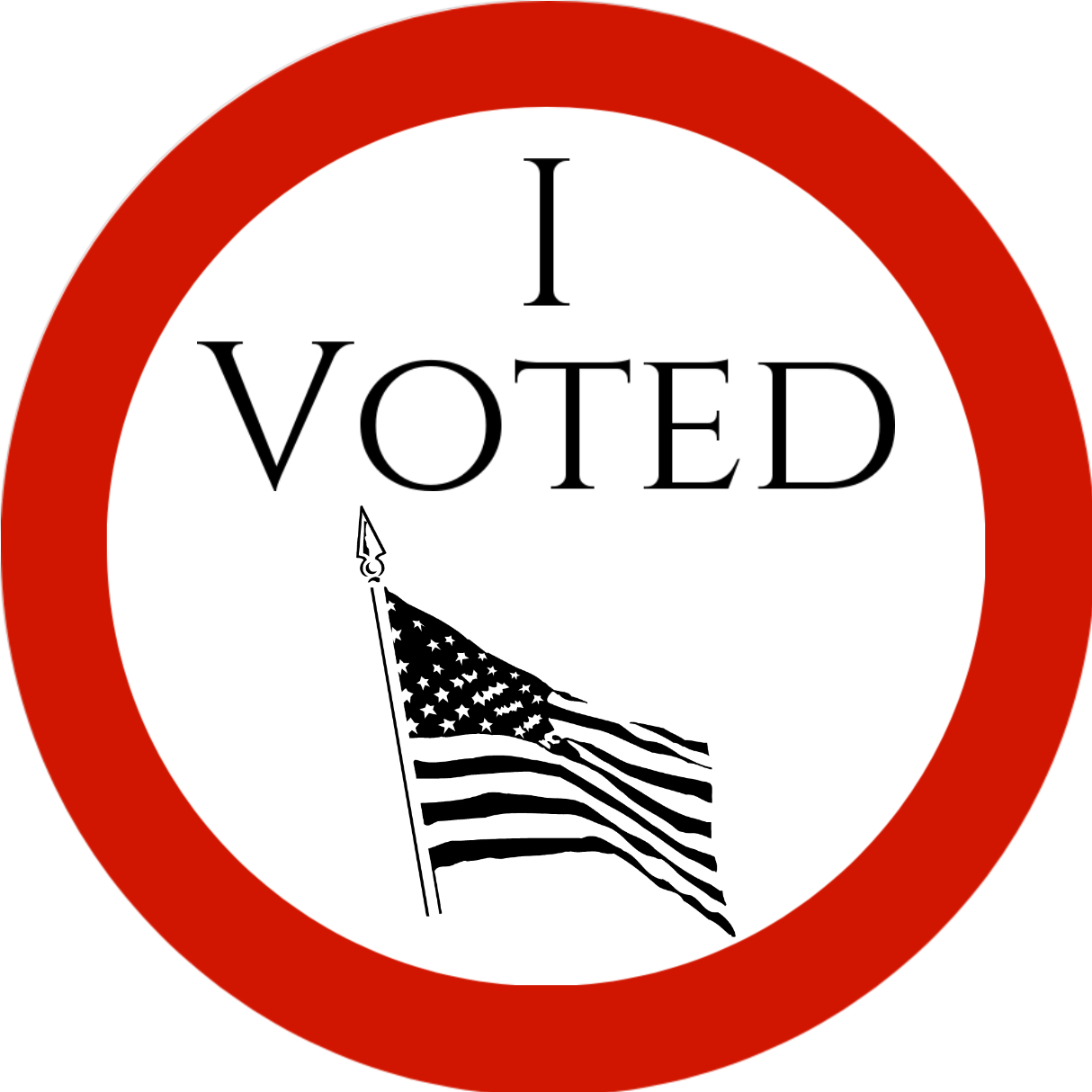 I Voted, Circle Sticker