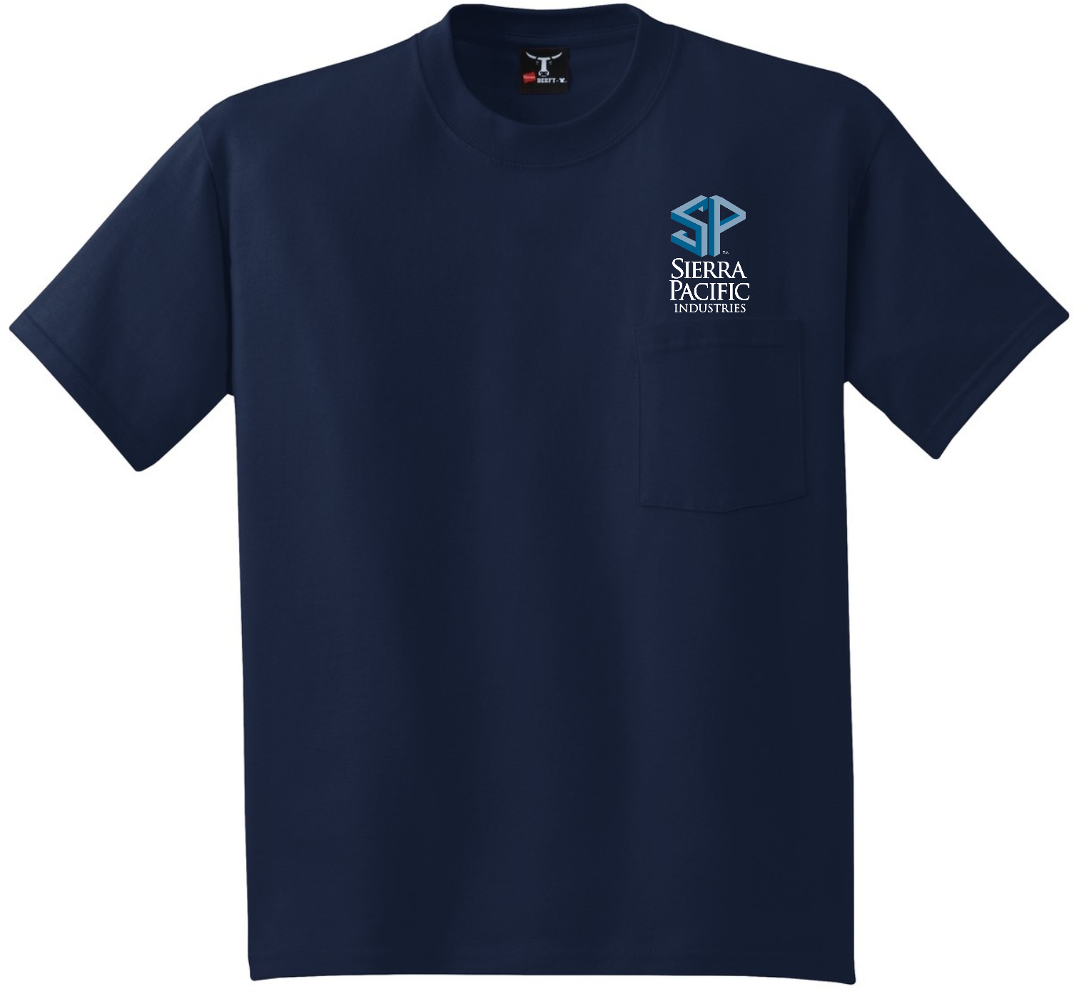 HANES ® BEEFY-T ® - 100% COTTON T-SHIRT WITH POCKET. 5190