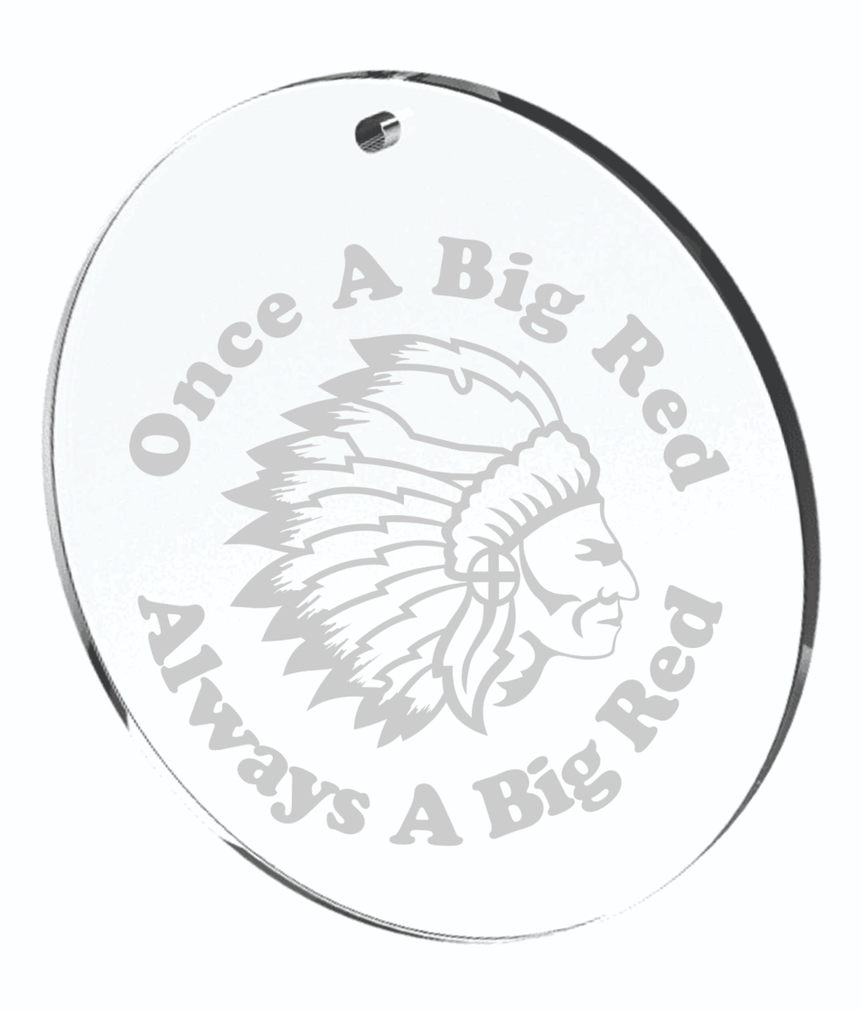PHS Once A Big Red Acrylic Laser Engraved Ornament 