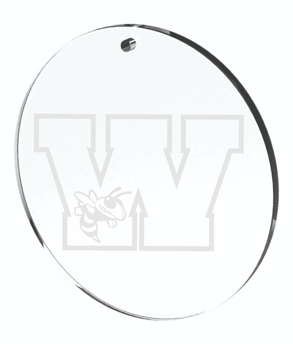 WHS Yellowjacket Laser Engraved Acrylic Ornament