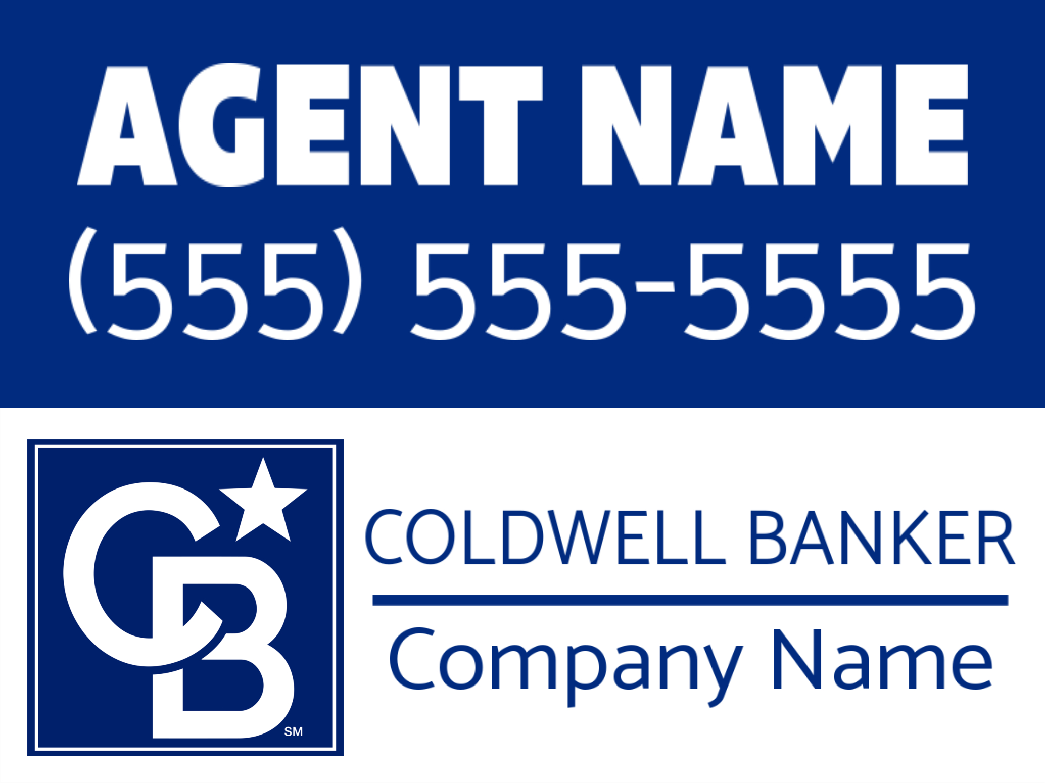 Real Estate Sign, Coldwell Banker Franchisee, 18 x 24