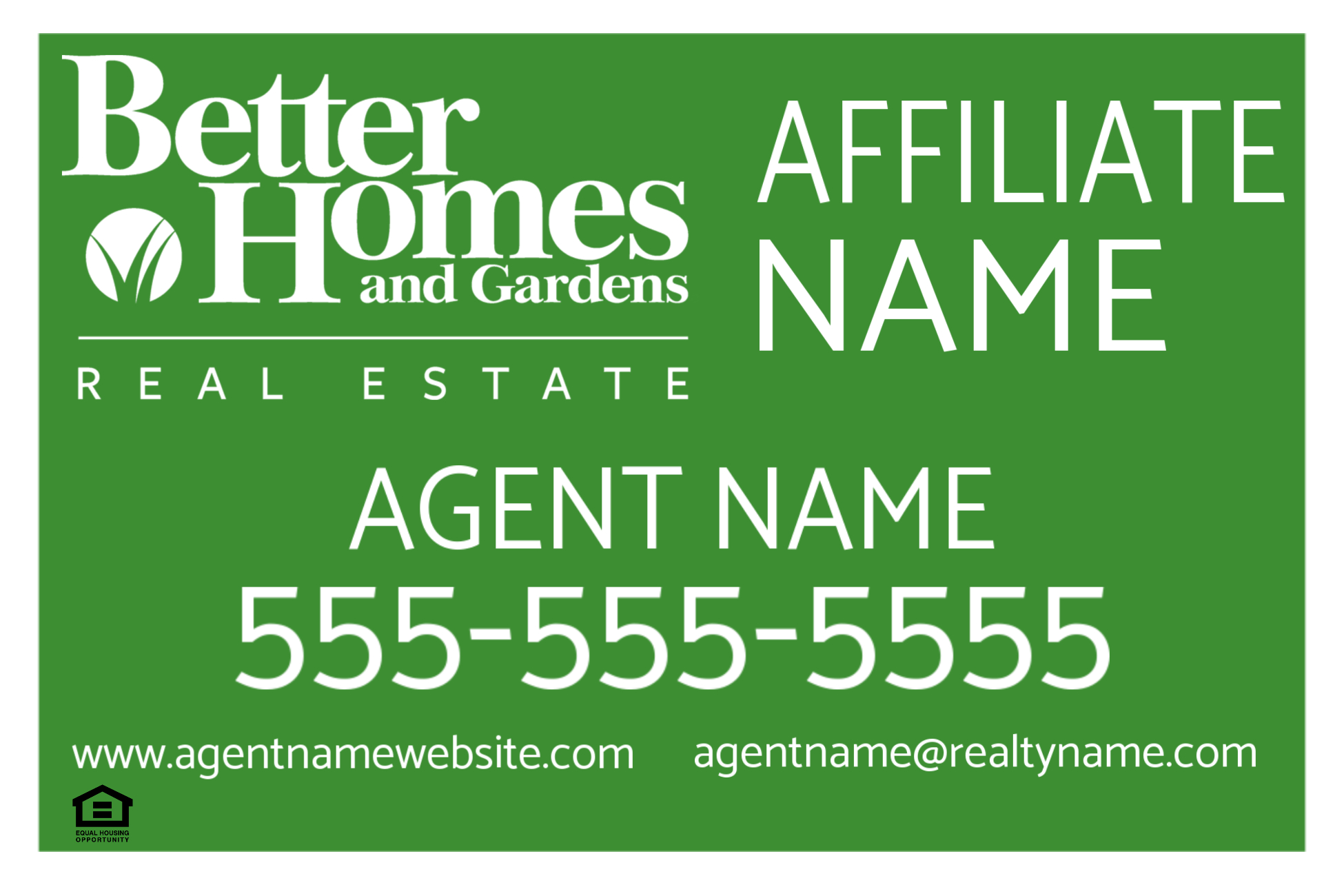 Real Estate Sign, Better Homes & Garden Franchisee, 18" x 24"