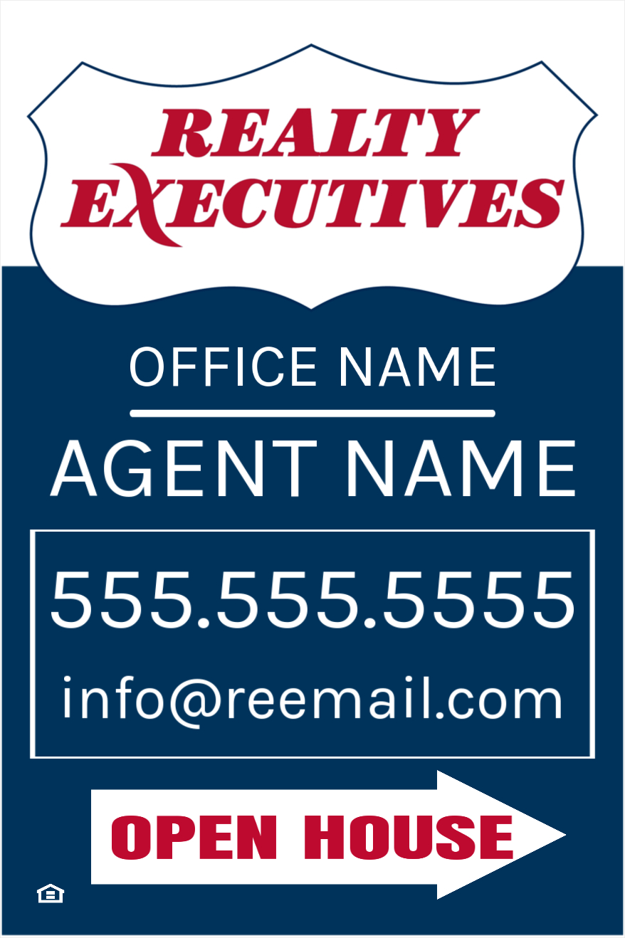 Real Estate Sign, Realty Executives Franchisee 20 x 30 Tags realty