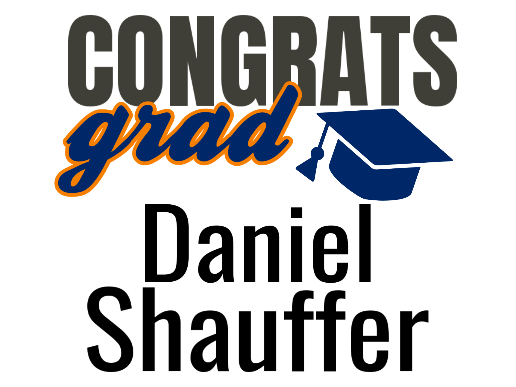 Congrats Grad, 16.75" x 19.75"