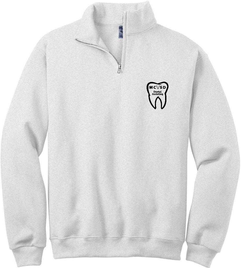 1/4 Zip Dental - Ash