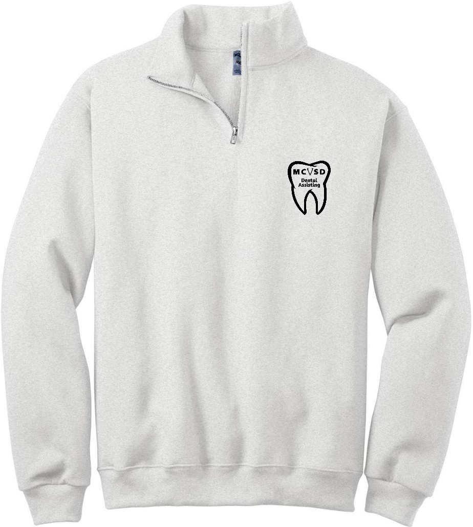 1/4 Zip Dental - Ash