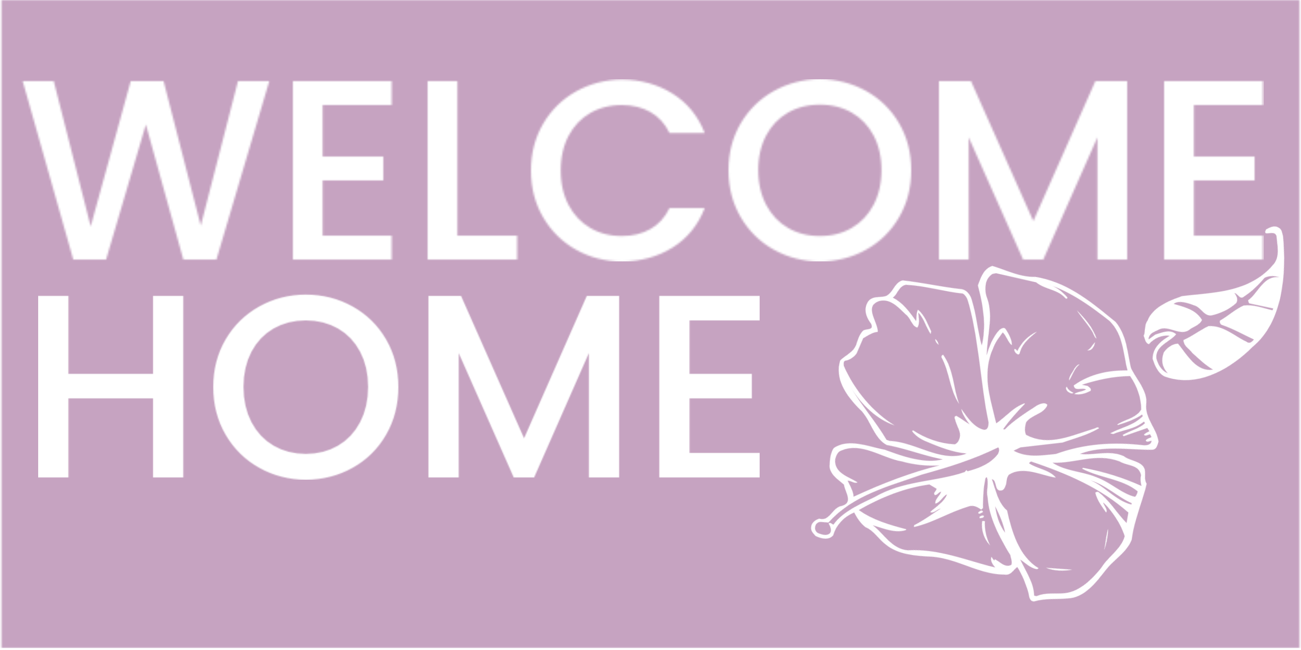 Banner, Welcome Home, 3' x 6'
