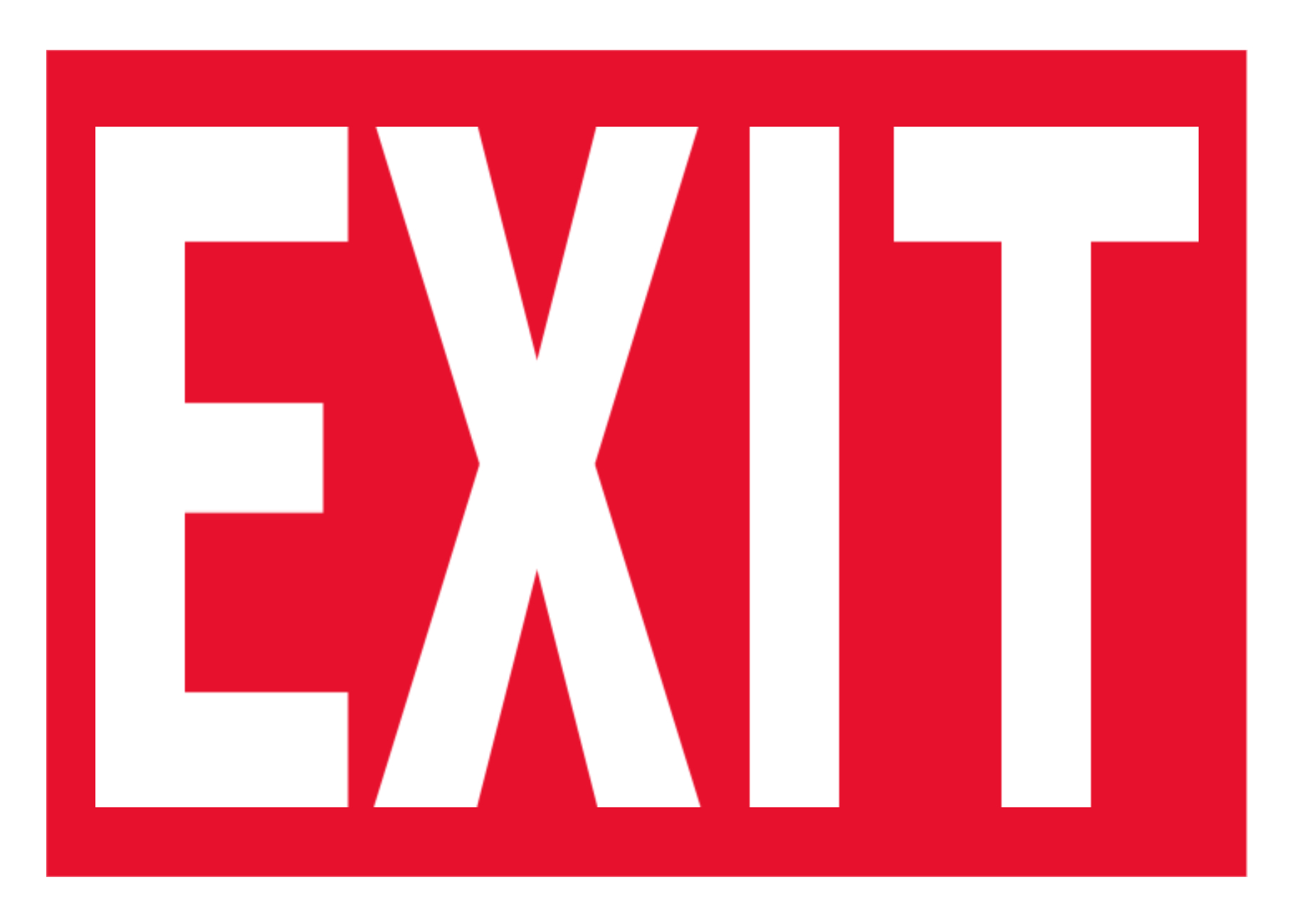 10x14 PVC Wall Sign, Safety - Tags: Exit, safety, ada, regulation, fire