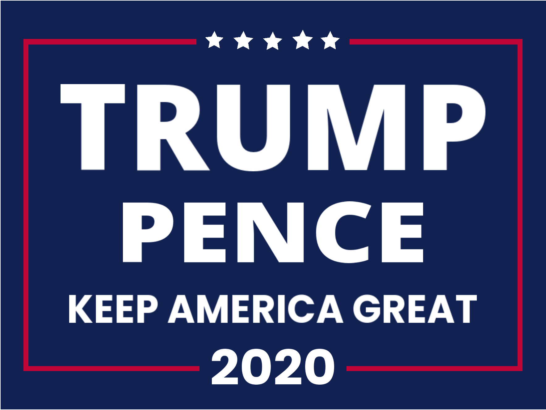 Yard Sign, Political - 18 x 24 - Tags: trump, pence, political, 2020, keep america great, election poll, vote