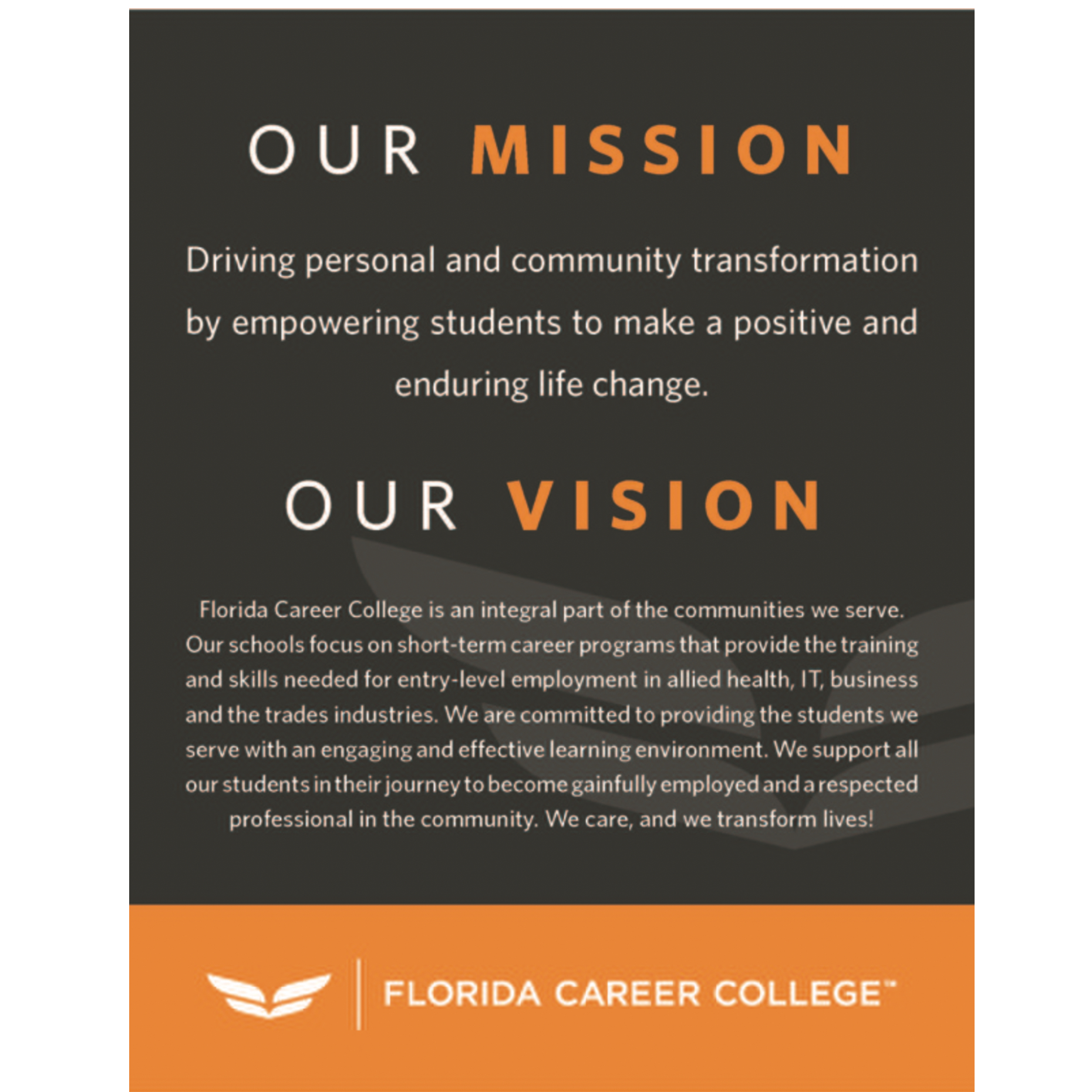 Mission Statement Flyer