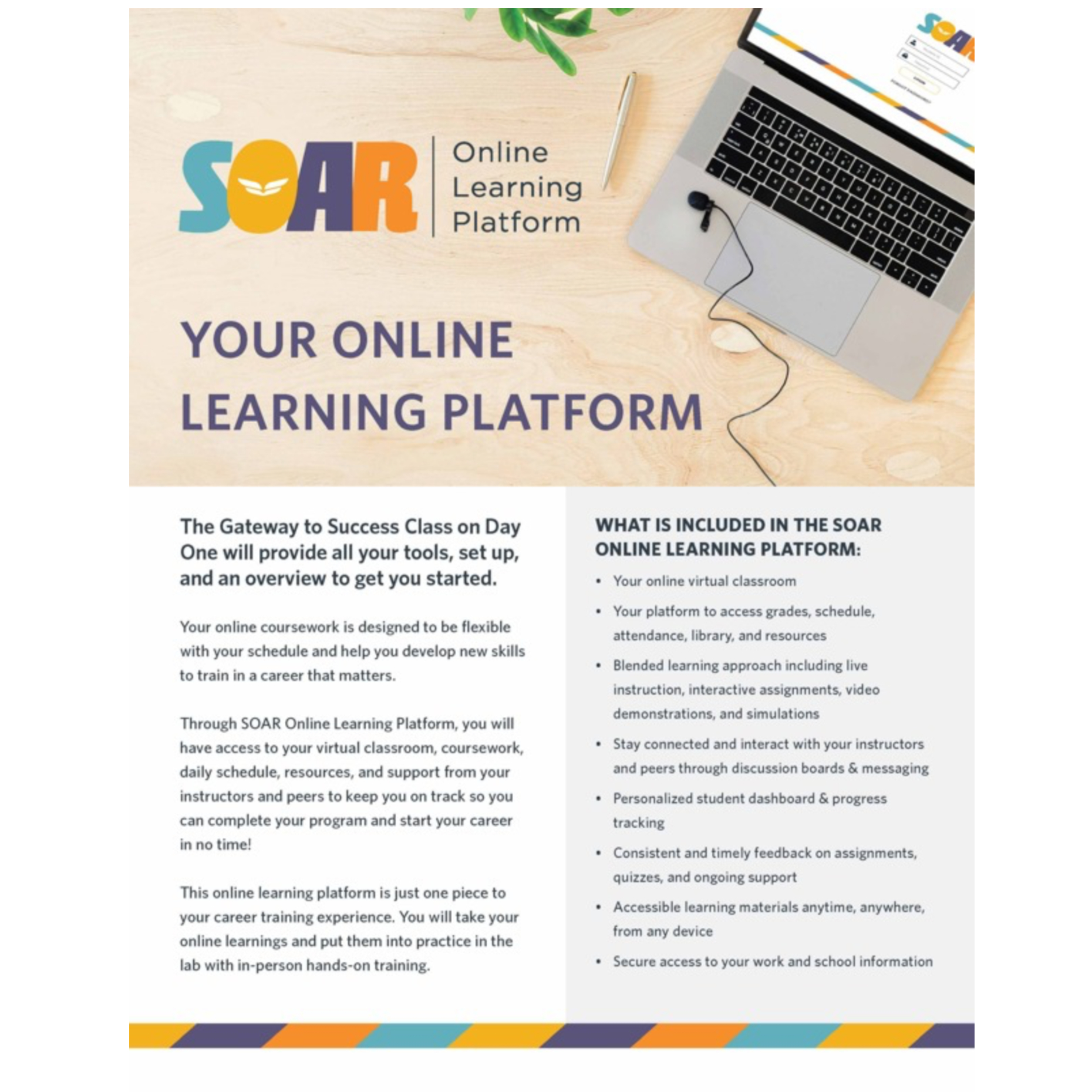 Soar Online Learning Flyer