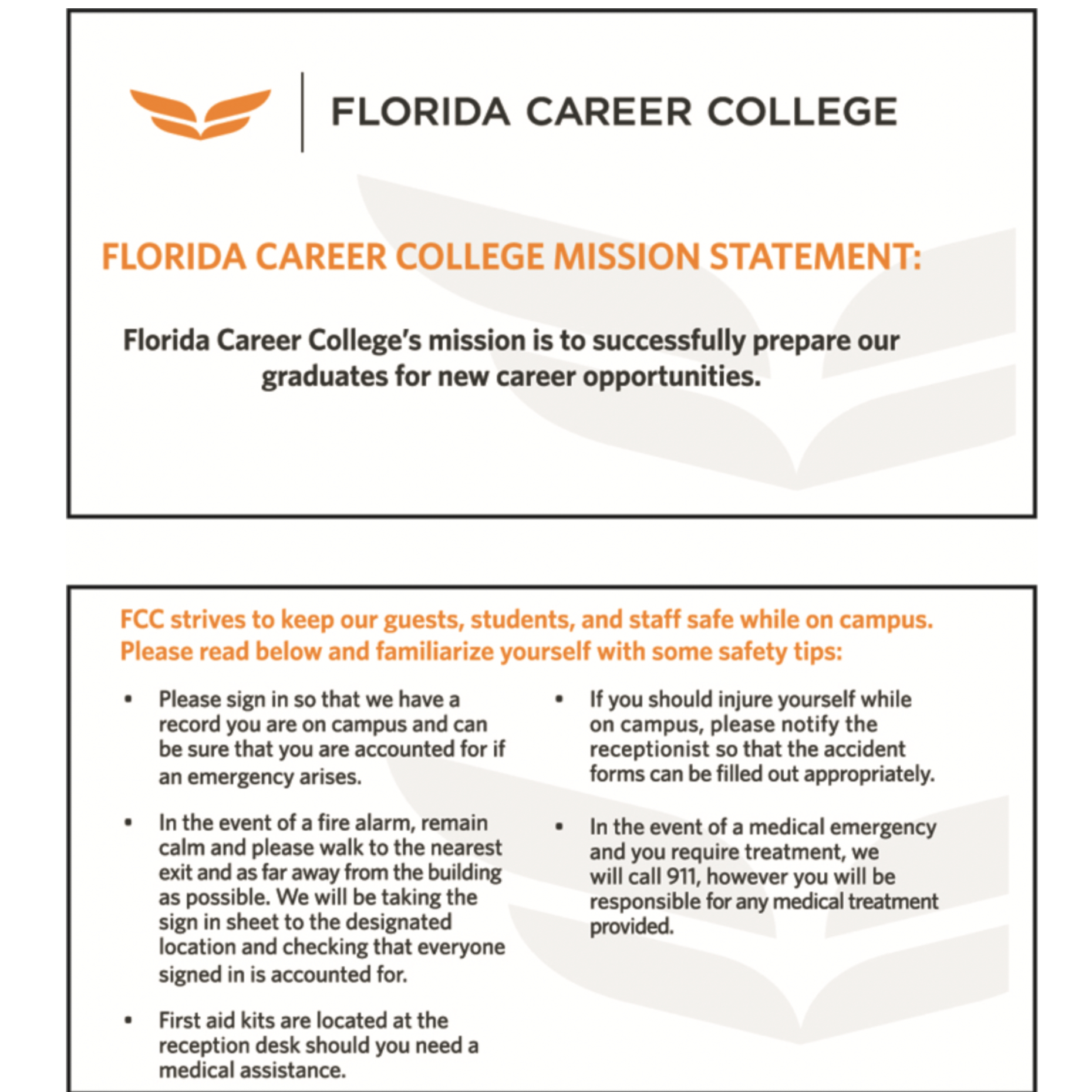 Mission Statement Cards