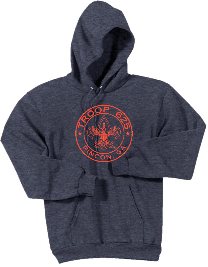 ADULT HEATHER NAVY HOODIE