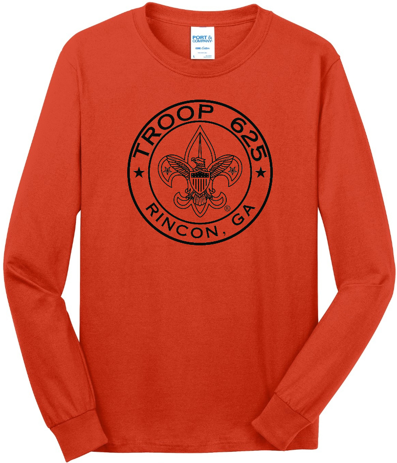 ADULT LONG SLEEVE ORANGE COTTON