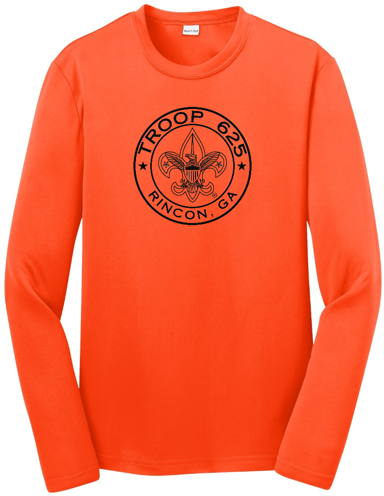 YOUTH LONG SLEEVE NEON ORANGE DRI-FIT