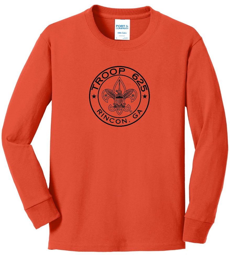 YOUTH LONG SLEEVE ORANGE COTTON