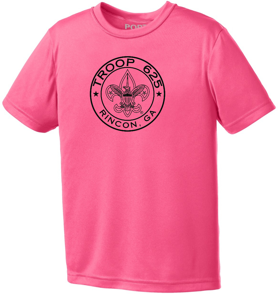 YOUTH SHORT SLEEVE NEON PINK DRI-FIT