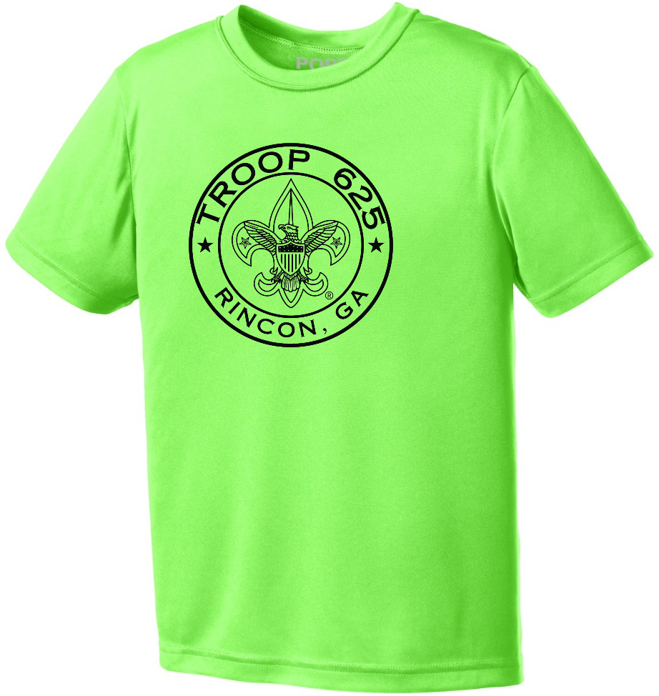 YOUTH SHORT SLEEVE NEON GREEN DRI-FIT