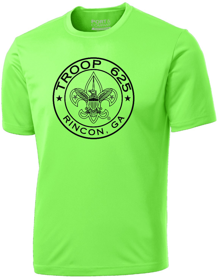 ADULT SHORT SLEEVE NEON GREEN DRI-FIT