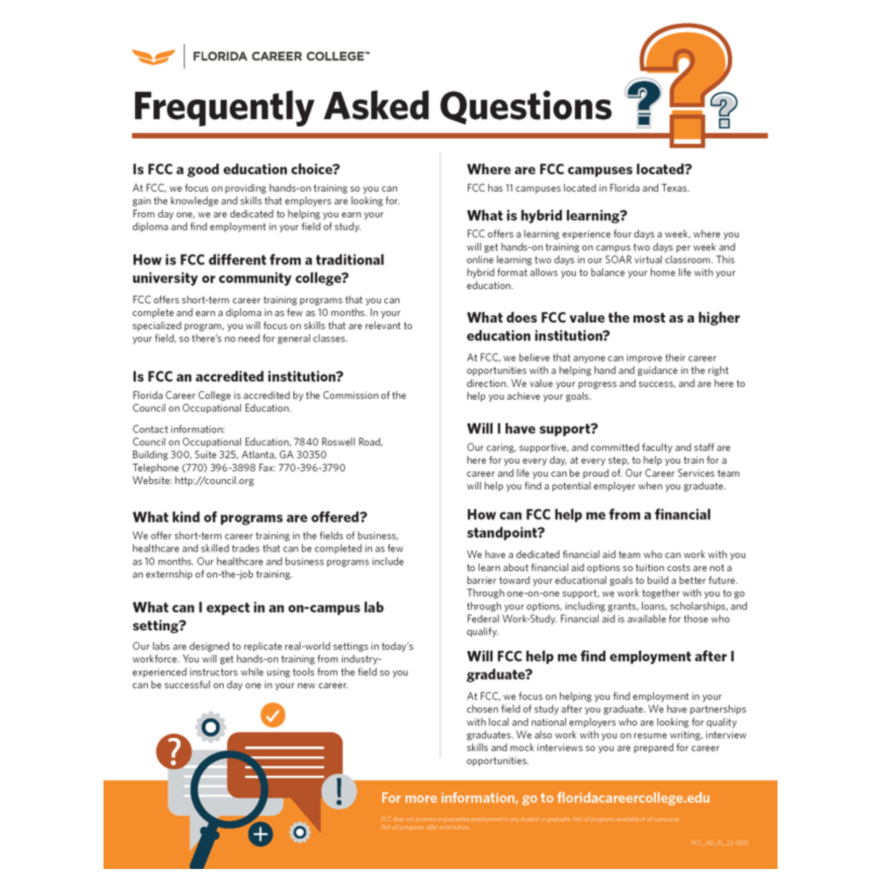 Frequently Asked Question (FAQ) Flyer