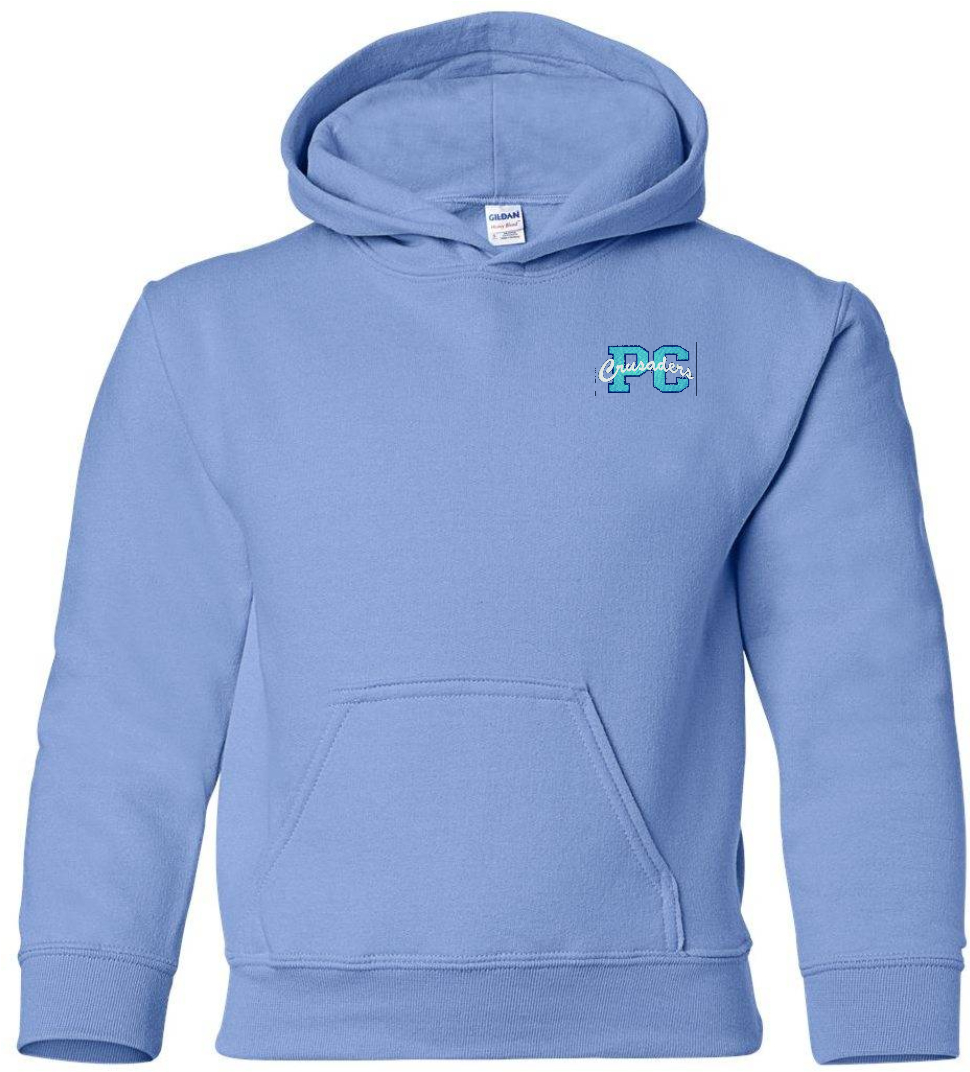 SPIRITWEAR design on Youth hooded sweatshirt