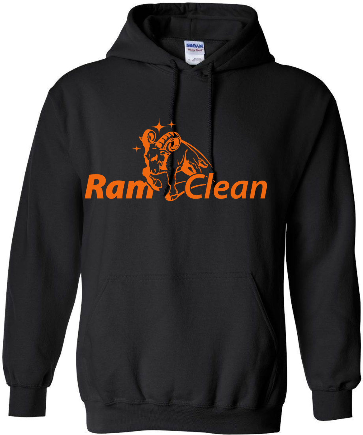 RamClean Black Sweatshirt Orange Logo - Bengals