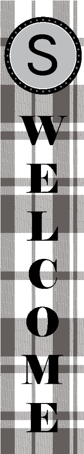 Welcome sign with Monogram