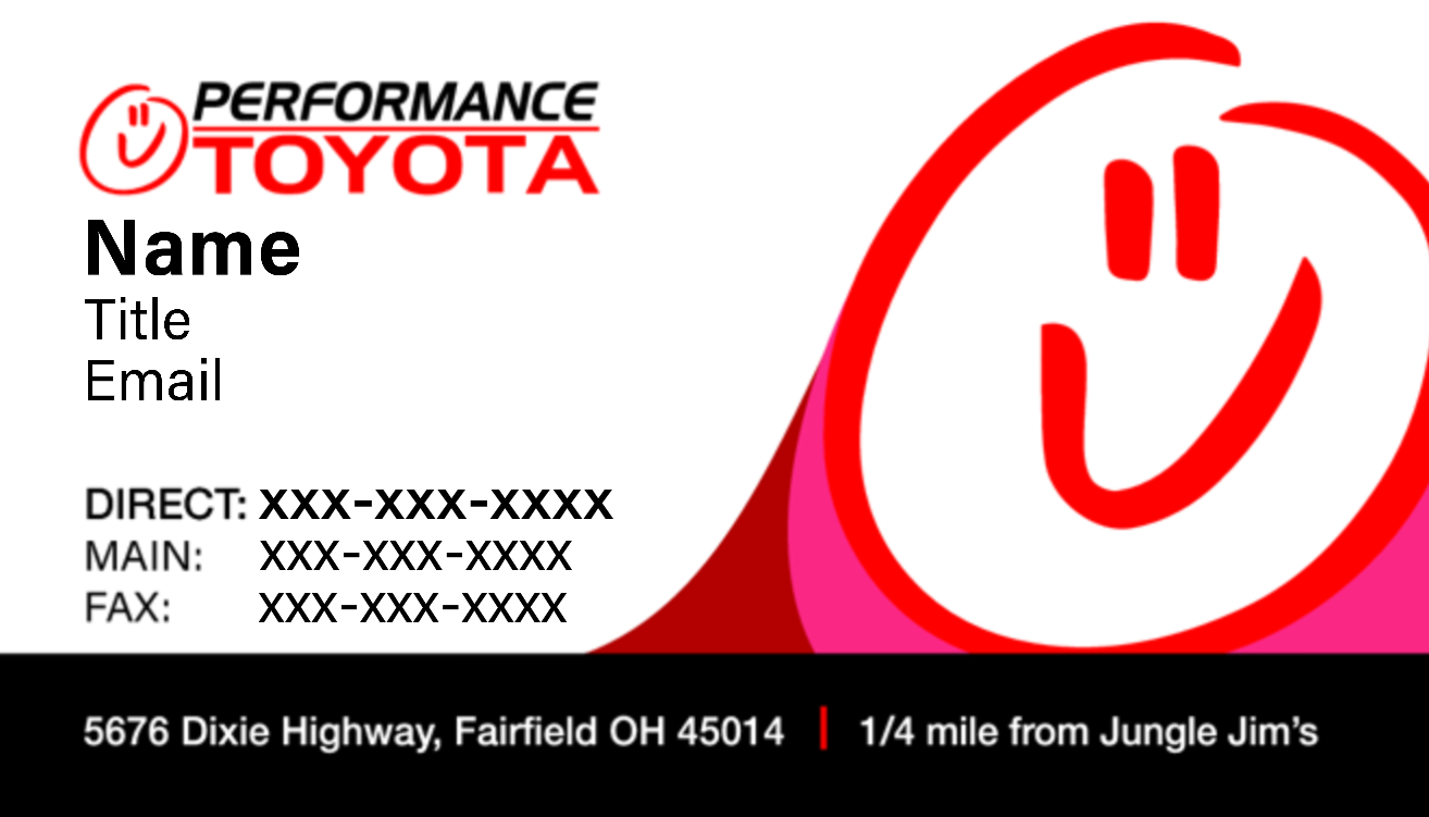  Performance Toyota - Business Cards