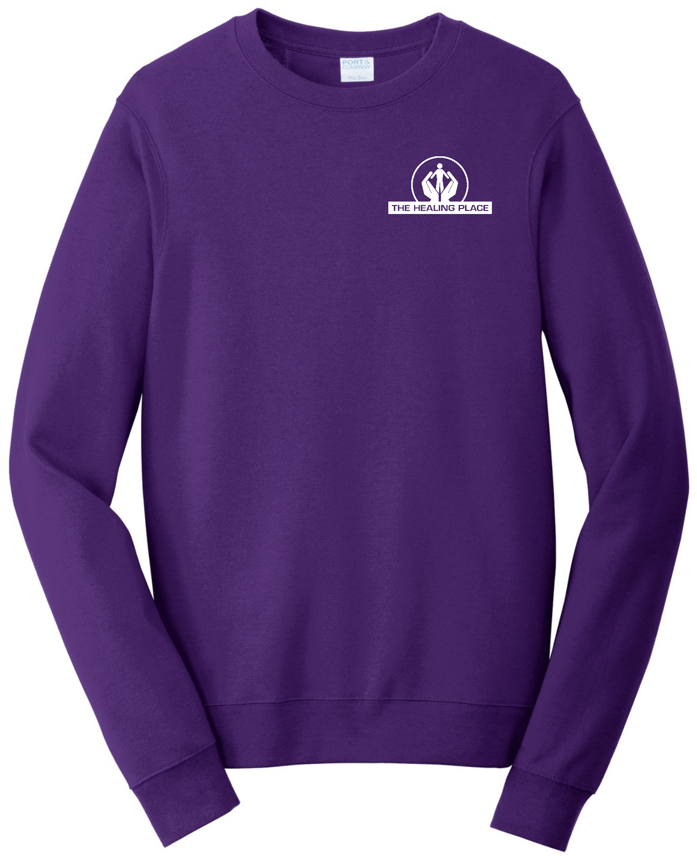 Port & Company® Fan Favorite™ Fleece Crewneck Sweatshirt PC850 (White Logo)