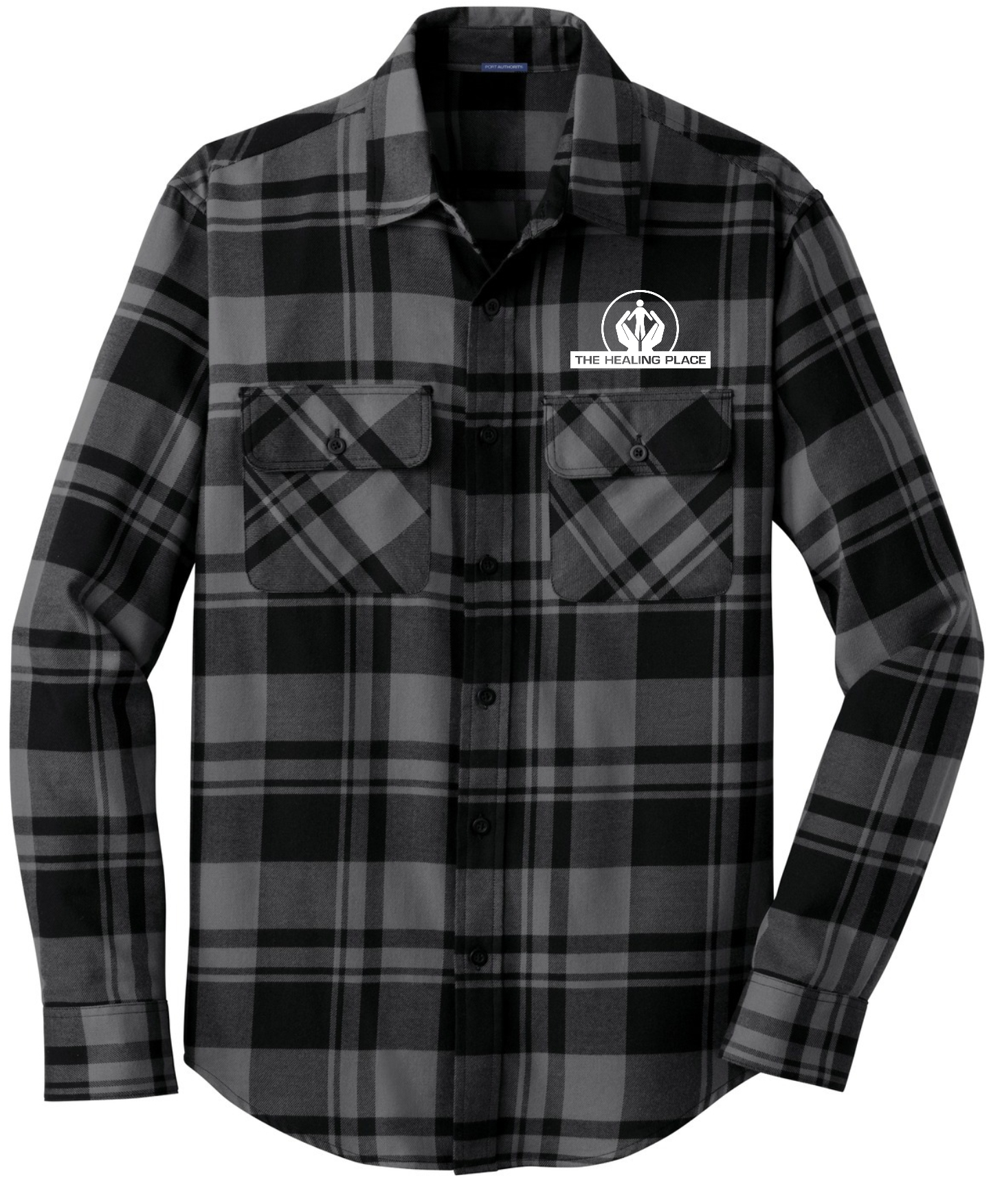 Port Authority® Plaid Flannel Shirt W668 (White Logo)