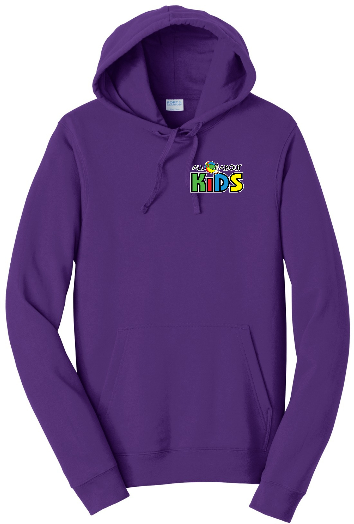 Port & Company® Fan Favorite™ Fleece Pullover Hooded Sweatshirt - PC850H (White Logo)