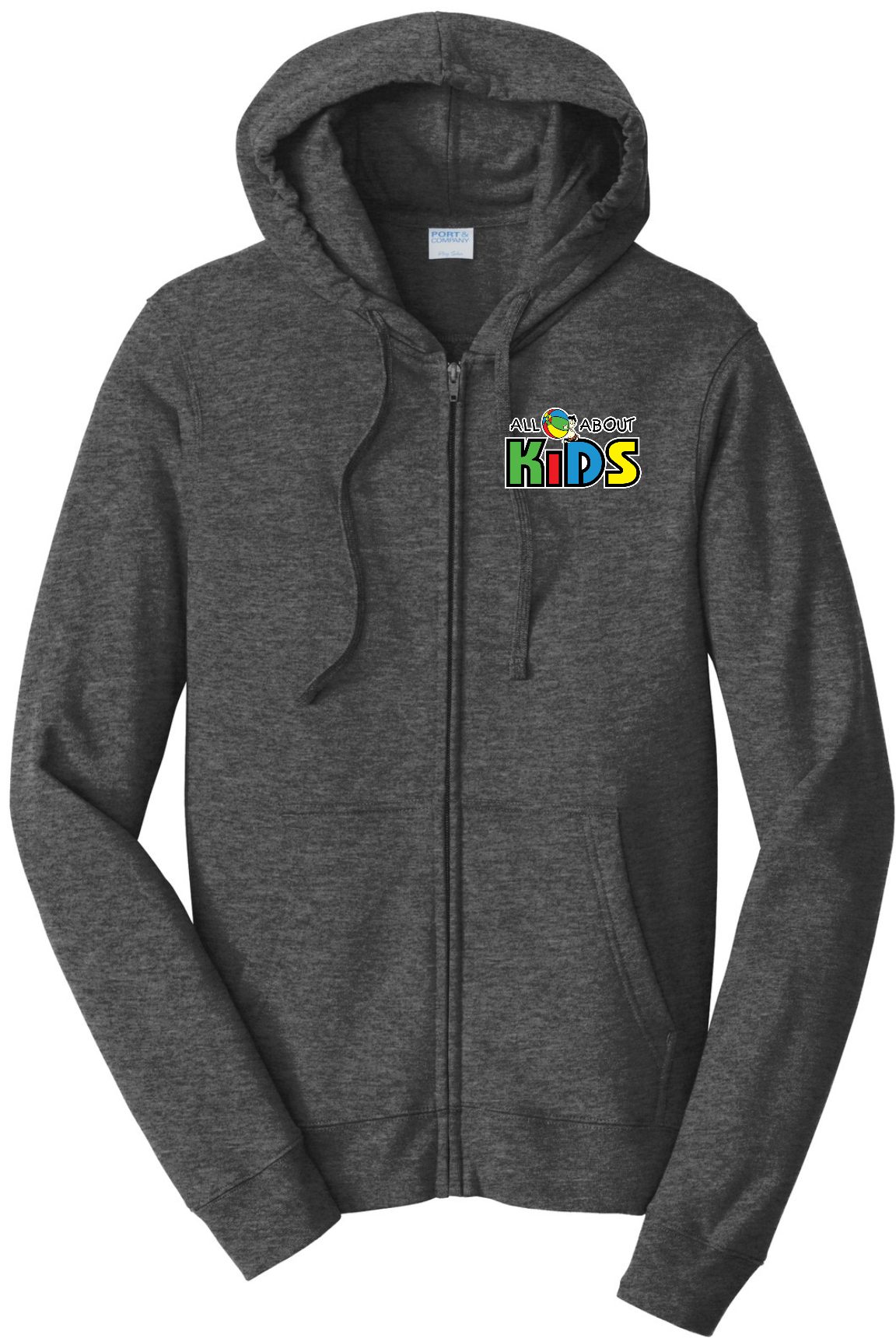 Port & Company® Fan Favorite™ Fleece Full-Zip Hooded Sweatshirt - PC850ZH (White Logo)