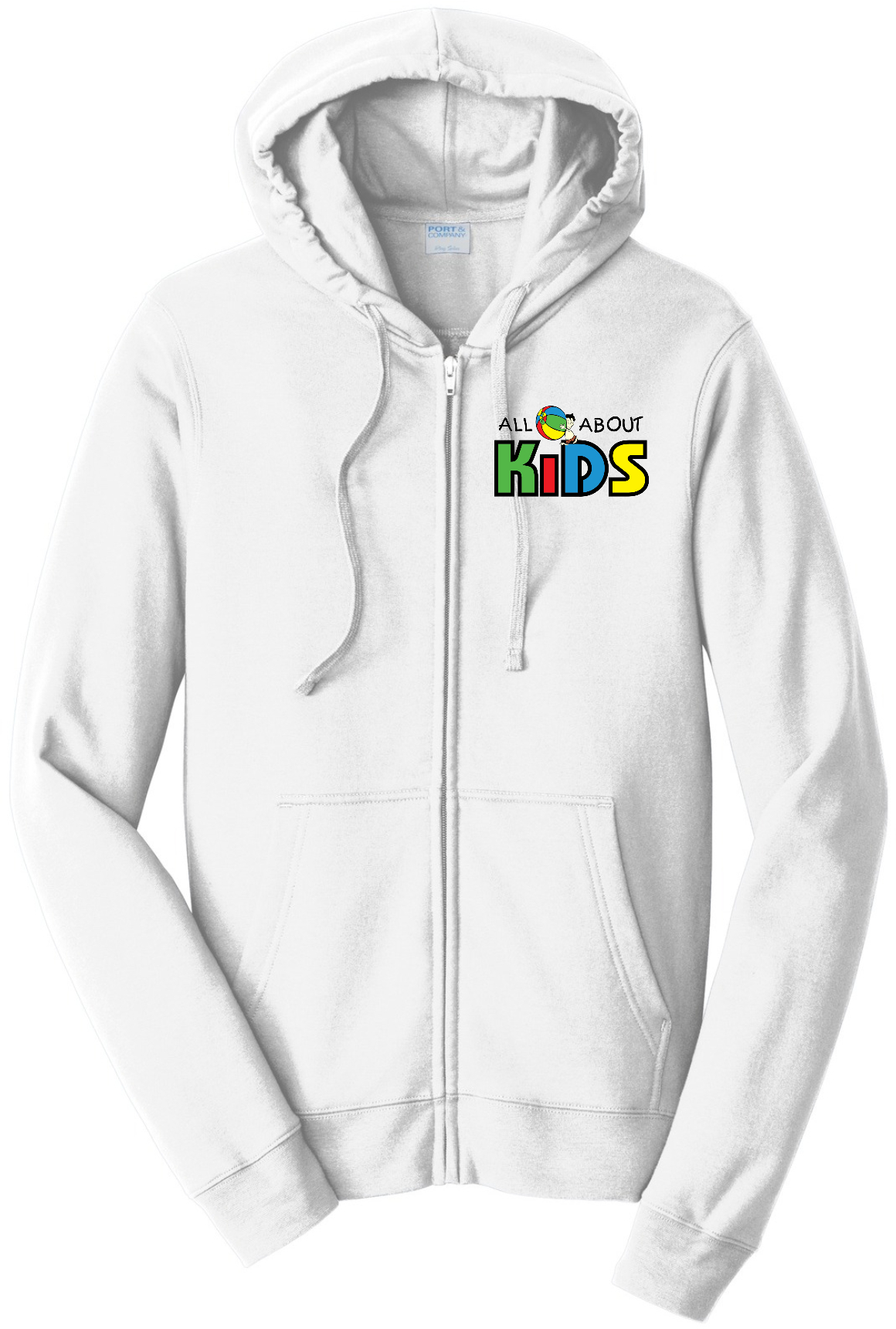 Port & Company® Fan Favorite™ Fleece Full-Zip Hooded Sweatshirt - PC850ZH (Black Logo)
