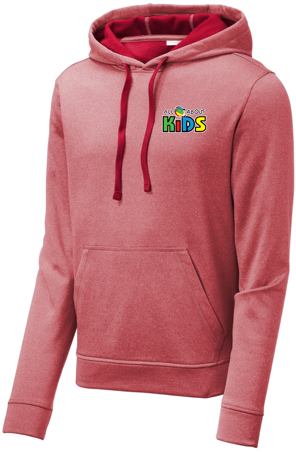 Sport-Tek ® PosiCharge ® Sport-Wick ® Heather Fleece Hooded Pullover - ST264 (White Logo)