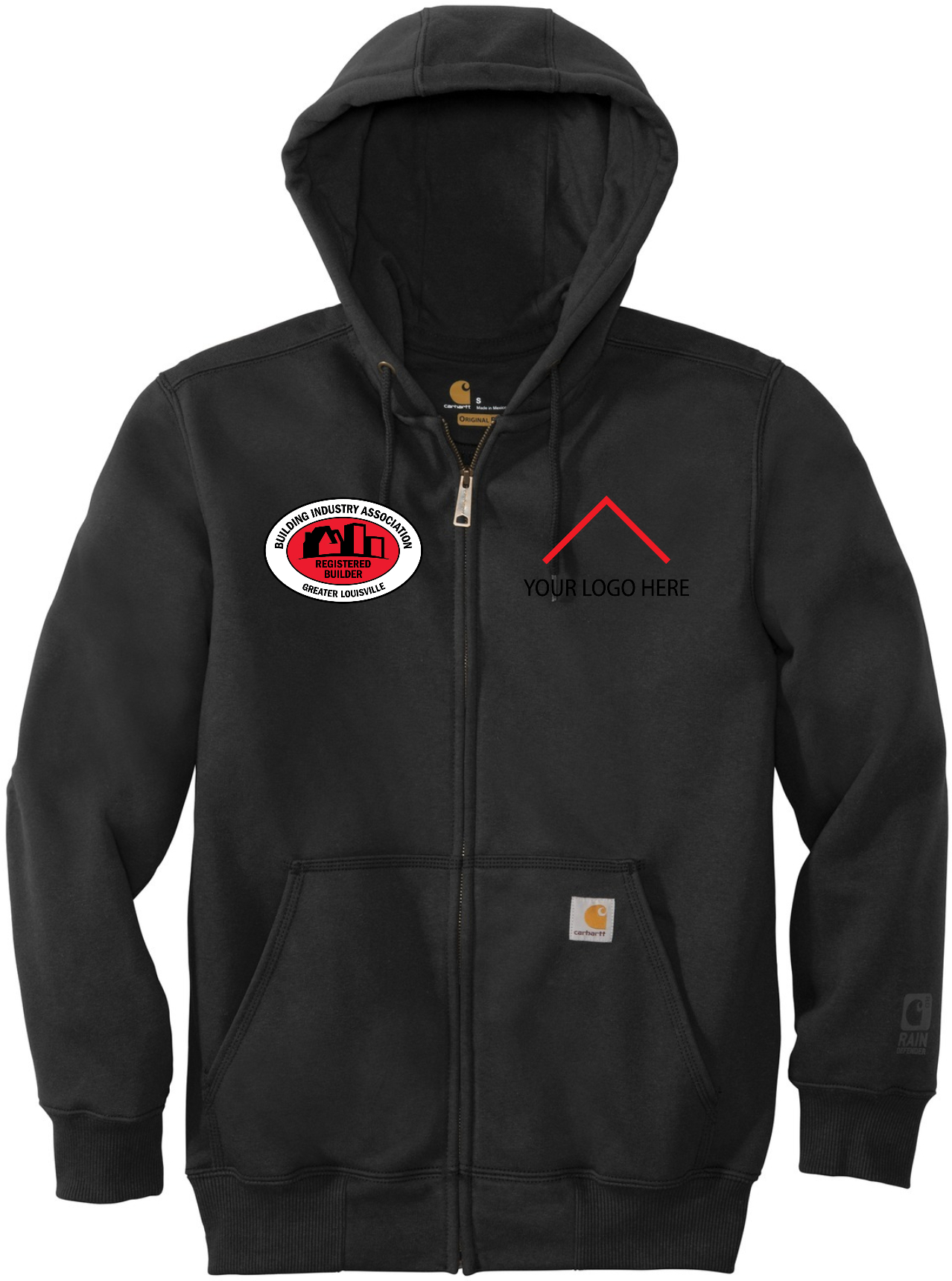 Registered Builder - Carhartt ® Rain Defender ® Paxton Heavyweight Hooded Zip-Front Sweatshirt - CT100614 (Add Your Own)