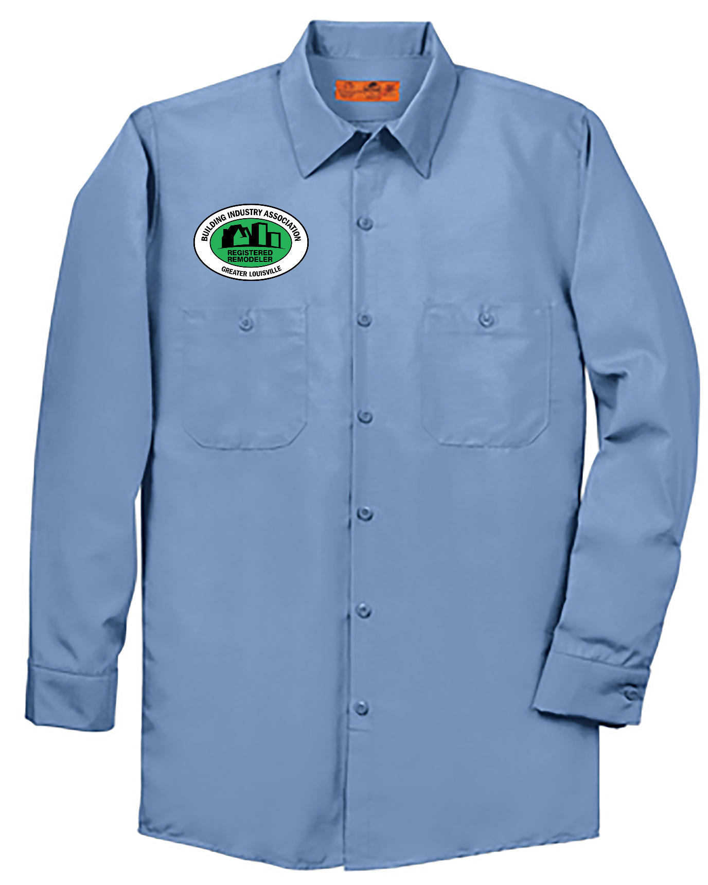 Registered Remodeler - Red Kap® Long Size, Long Sleeve Industrial Work Shirt - SP14LONG